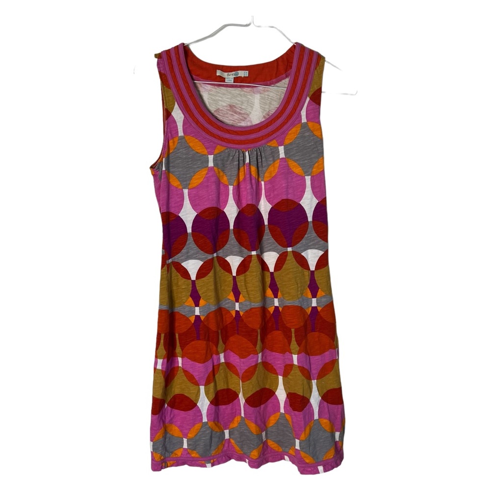 Boden Multicolor Retro Geometric Circle Mod Print Sheath Dress Size 8R WH308